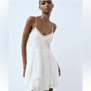 Zara Embroidered Mini Dress